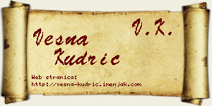 Vesna Kudrić vizit kartica